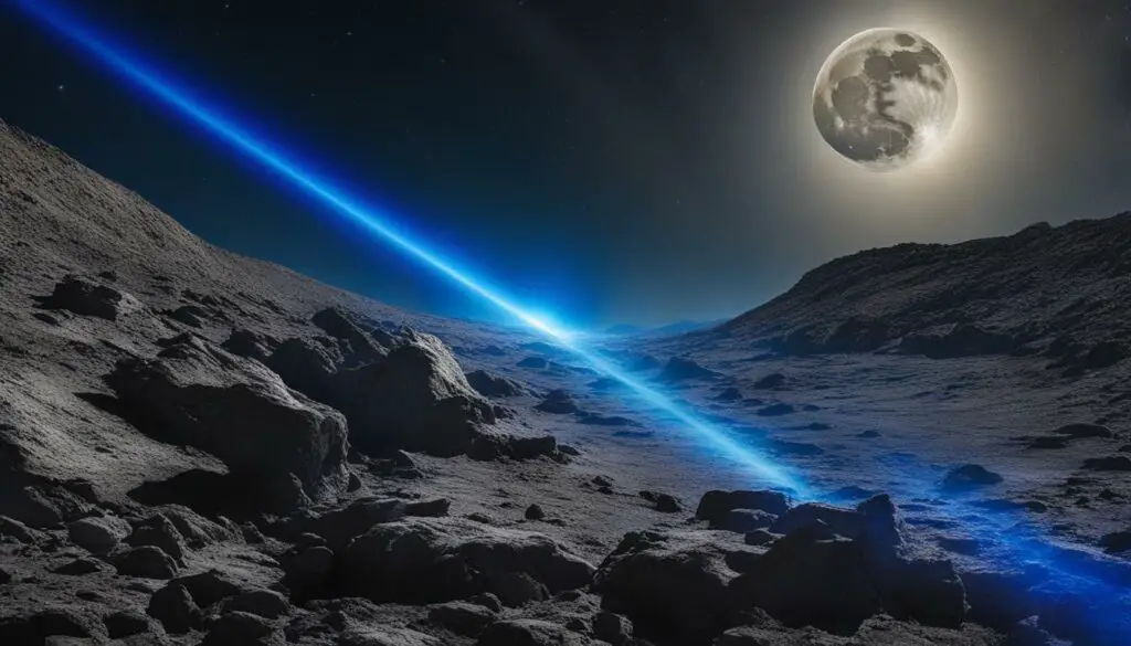 power beam on the moon