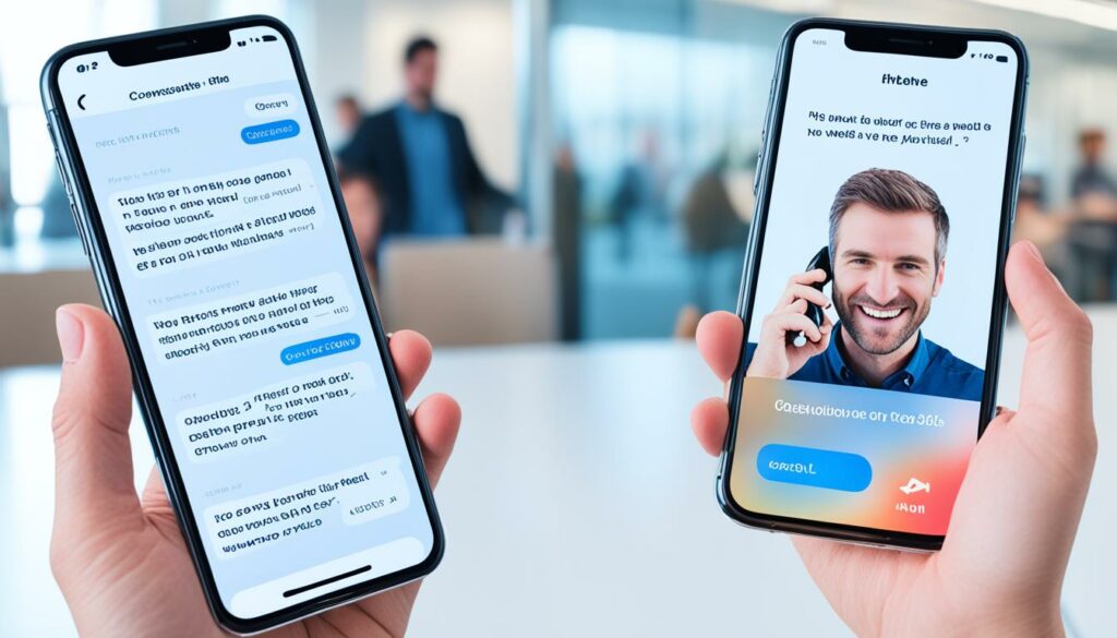 how to check text messages while talking on the iphone